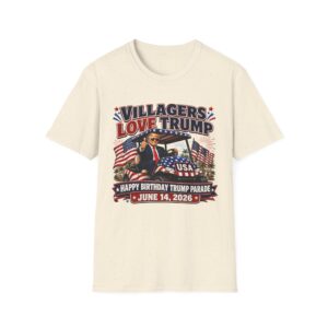 Villagers Love Trump Shirt | Trump 80th Birthday Parade Tee | Golf Cart Parade June 14 2026 | Patriotic Villages Florida Shirt | FREE SHIPPING