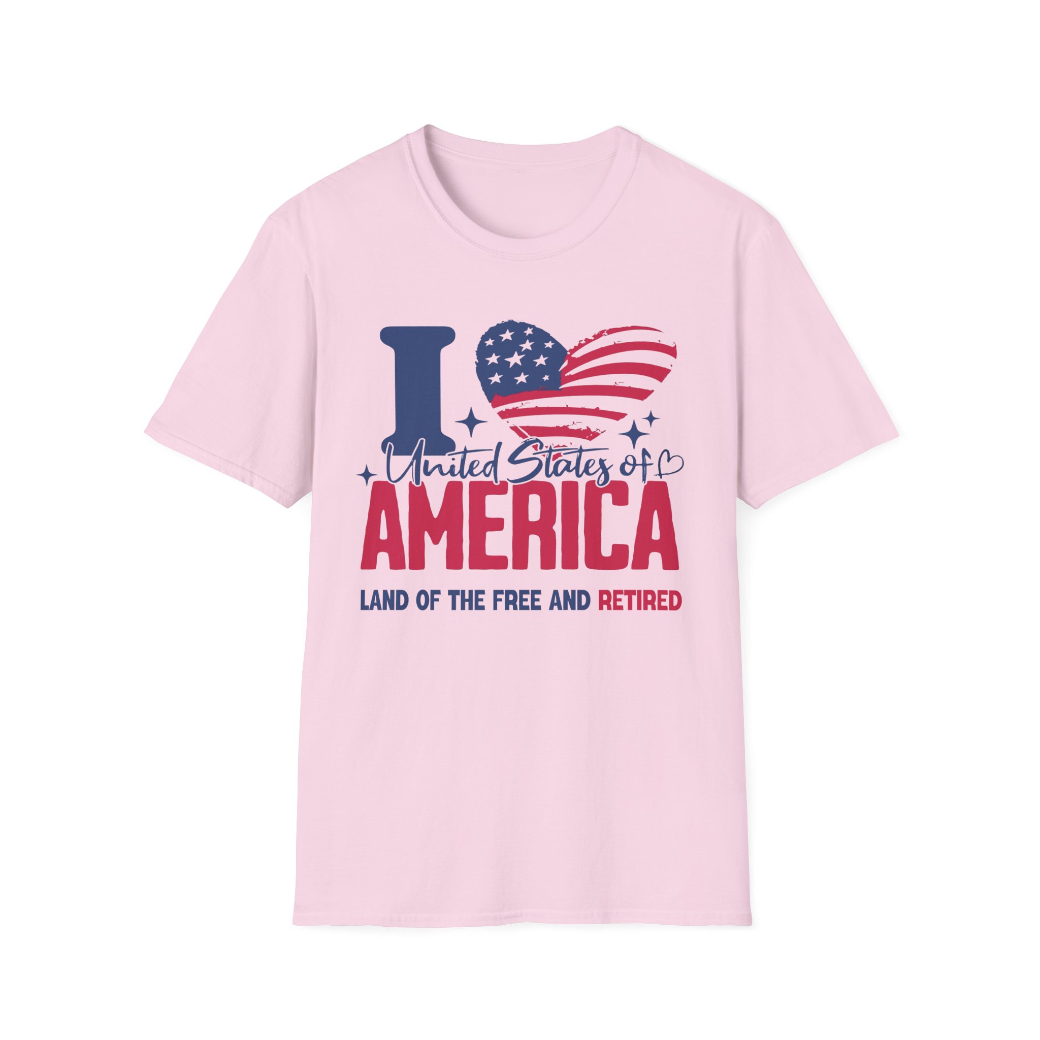 ❤️ I Love America | Land of the Free & Retired Patriotic Tee - Image 23