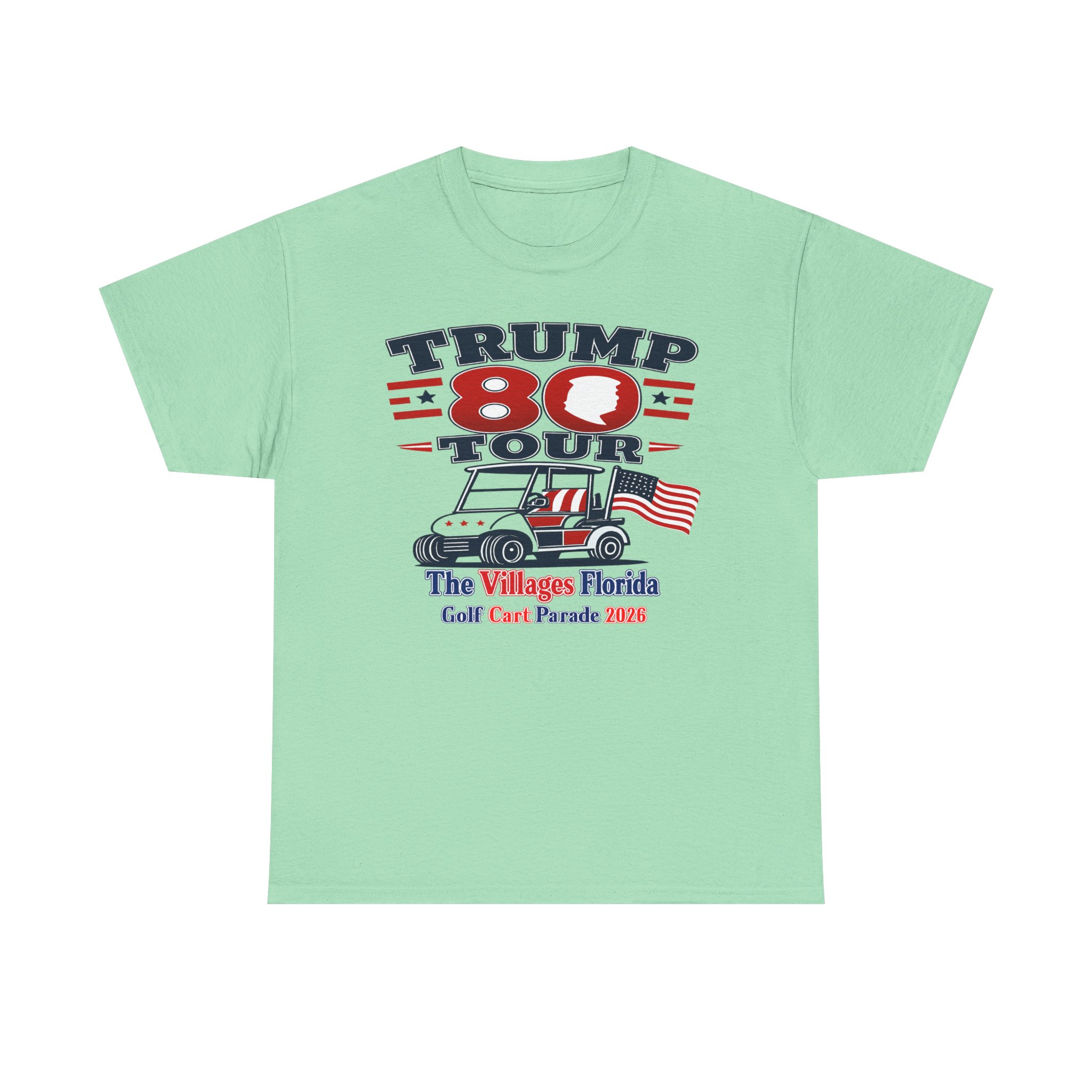 ⛳ Golf Cart Parade June 14, 2026 | TRUMP 80 | The Villages Florida Patriotic T-Shirt | Red White & Blue Retirement Party Tee 🎆 FREE SHIPPING.... - Image 10