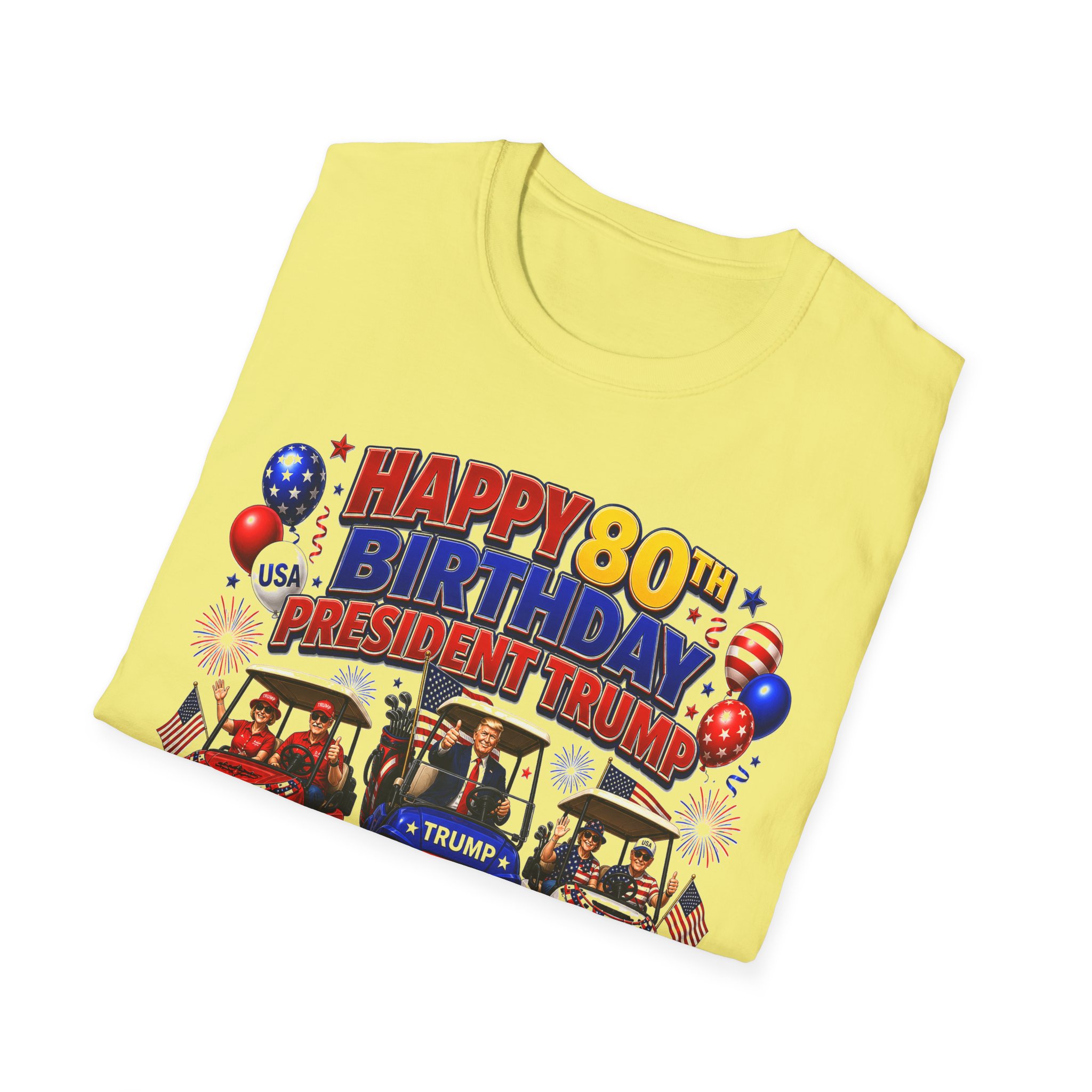 Happy 80th Birthday President Trump Shirt 🇺🇸 | Villages Golf Cart Parade 2026 Tee | June 14 Event Shirt | Patriotic USA Trump Shirt | FREE SHIPPING - Image 2