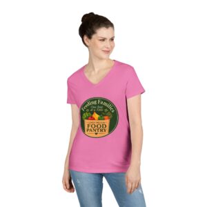 New Artwork Ladies' V-Neck T-Shirt for Food Pantry