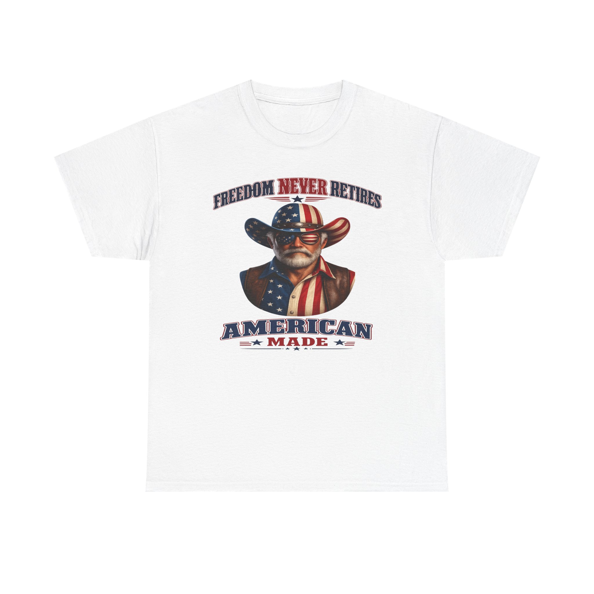Freedom Never Retires Patriotic Tee - Image 5