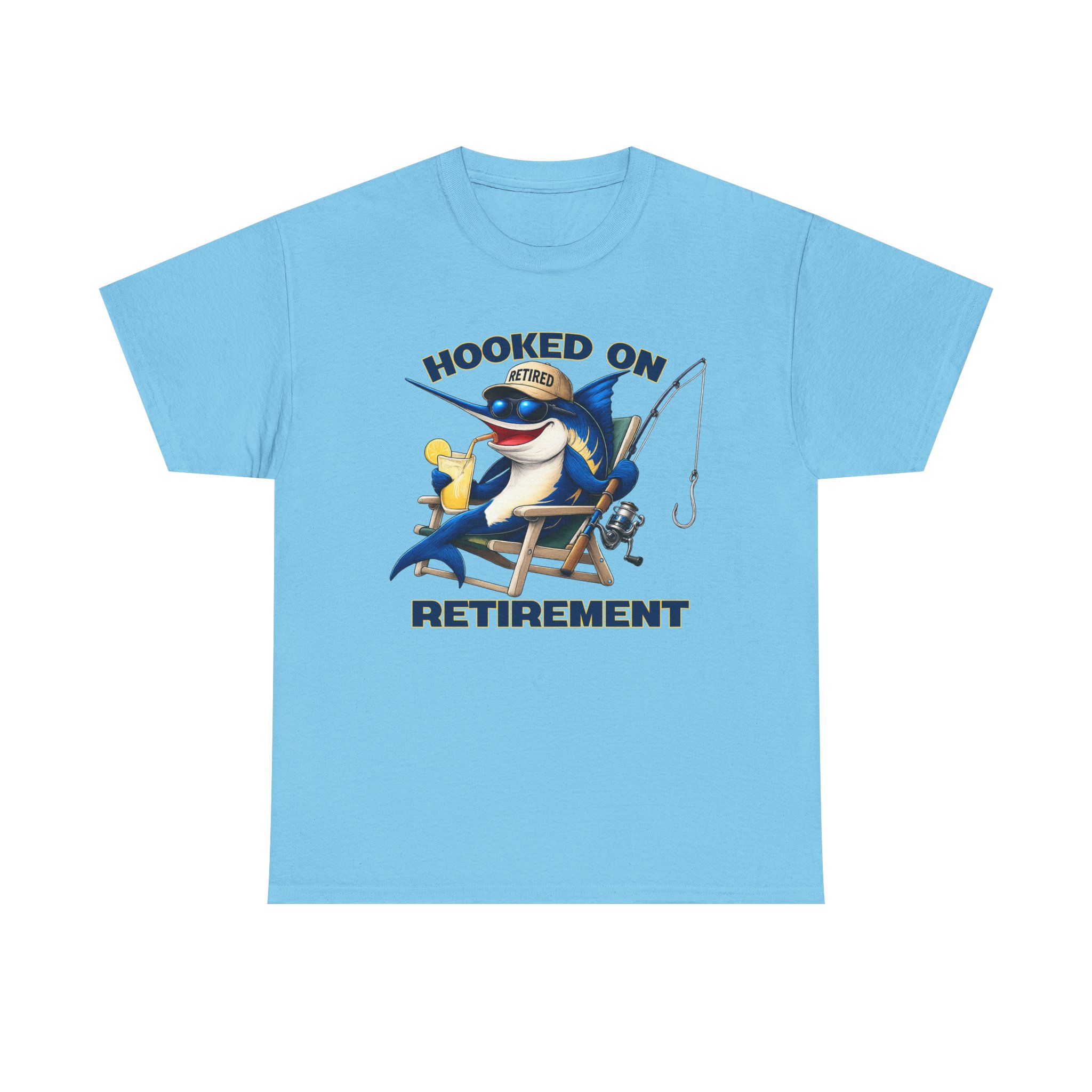 Hooked On Retirement Fishing Shirt | Funny Retired Fisherman Marlin Tee | Fish Florida Retirement Gift | Retired and Loving It - Image 17