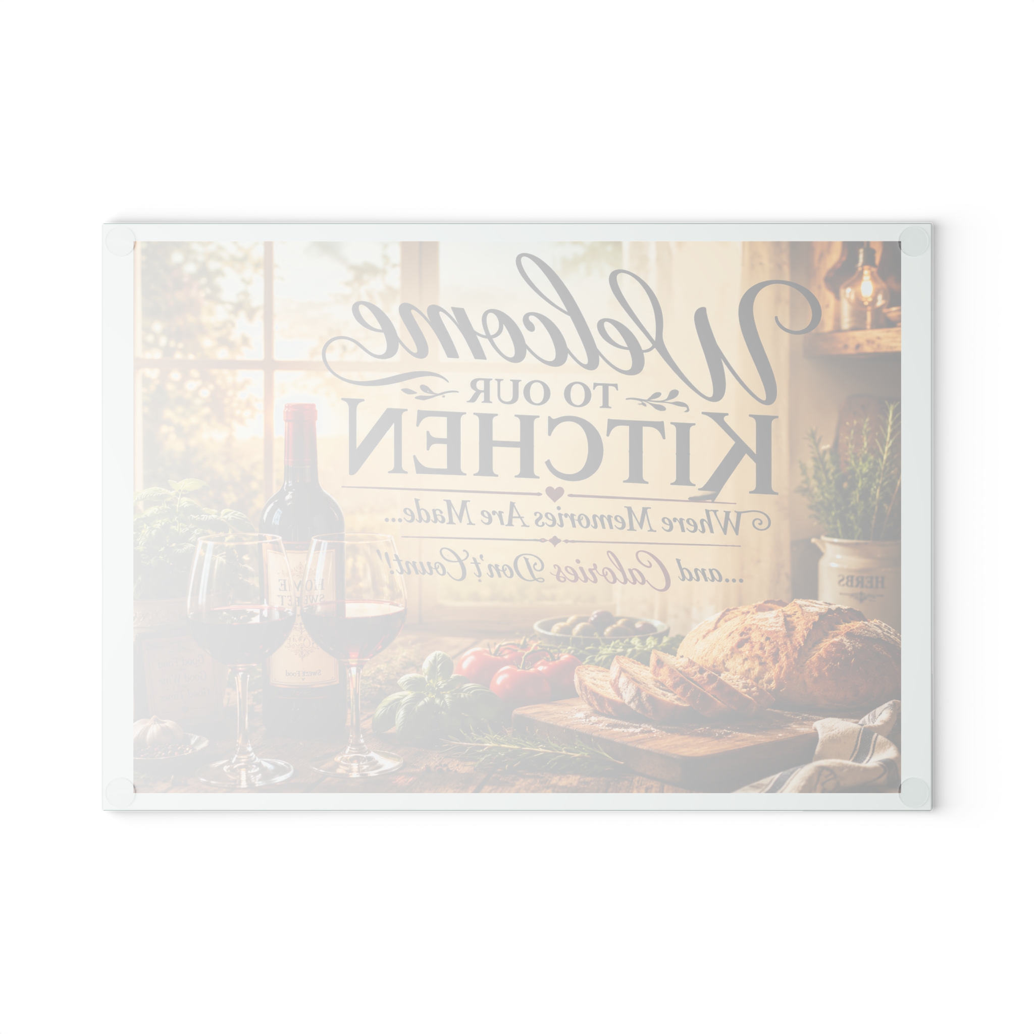 Welcome to Our Kitchen™ Tempered Glass Cutting Board - Image 2