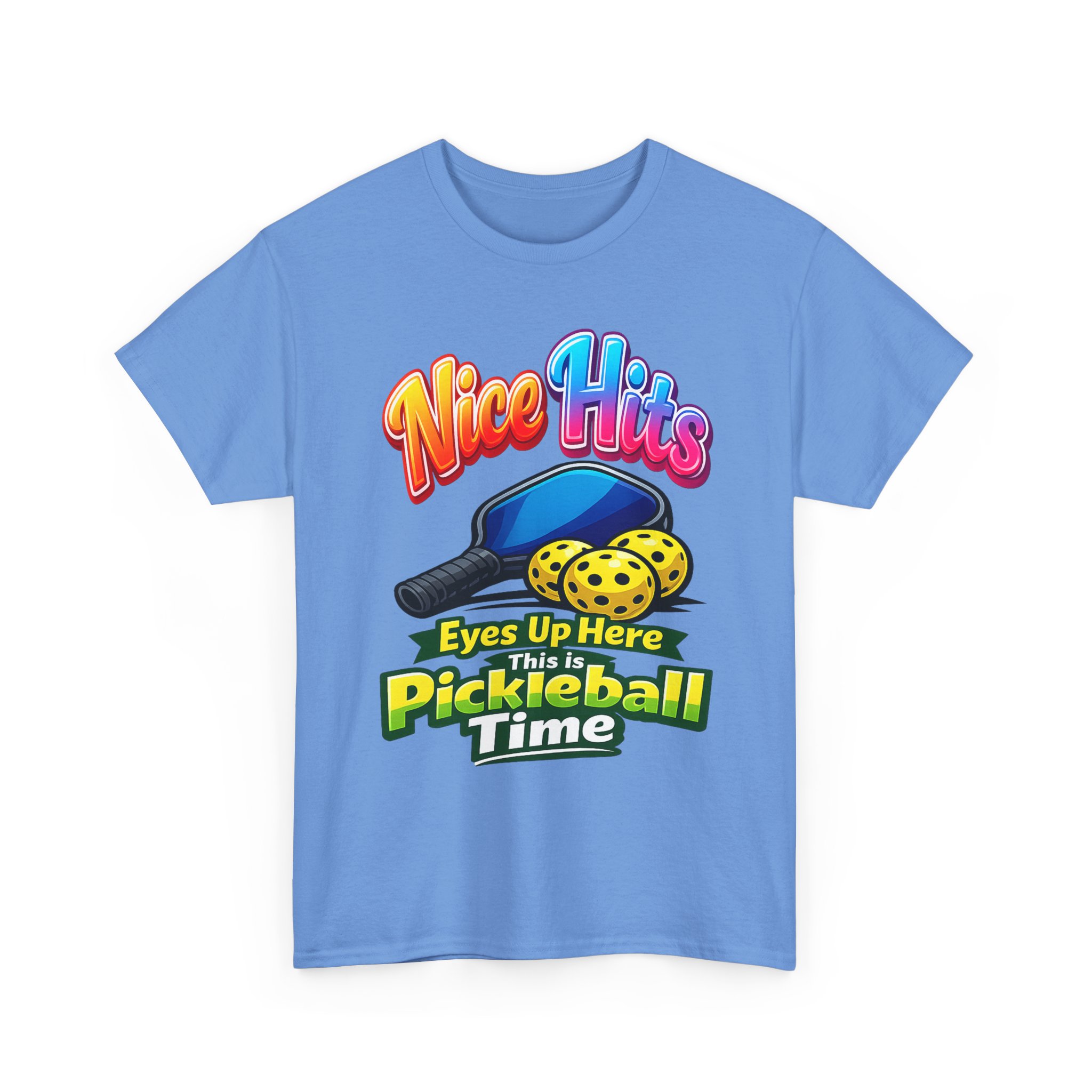 ππ Nice Hits!β’ Eyes Up Here Pickleball T-Shirt | Funny Women's Pickleball Tee | Summer of Pickleball | FREE Shipping πΊπΈ - Image 4