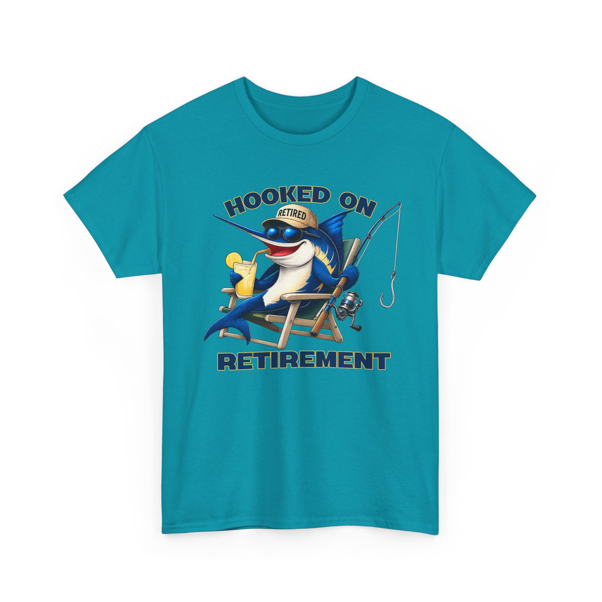 Hooked On Retirement Fishing Shirt | Funny Retired Fisherman Marlin Tee | Fish Florida Retirement Gift | Retired and Loving It - Image 15