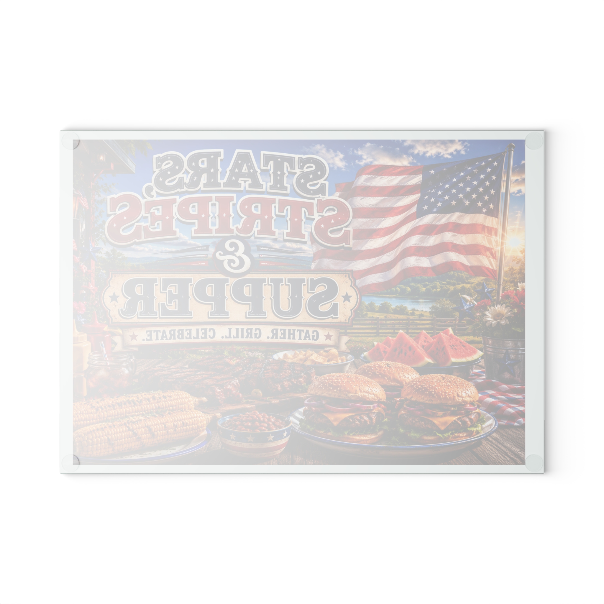 Stars, Stripes & Supper™ Tempered Glass Cutting Board - Image 2