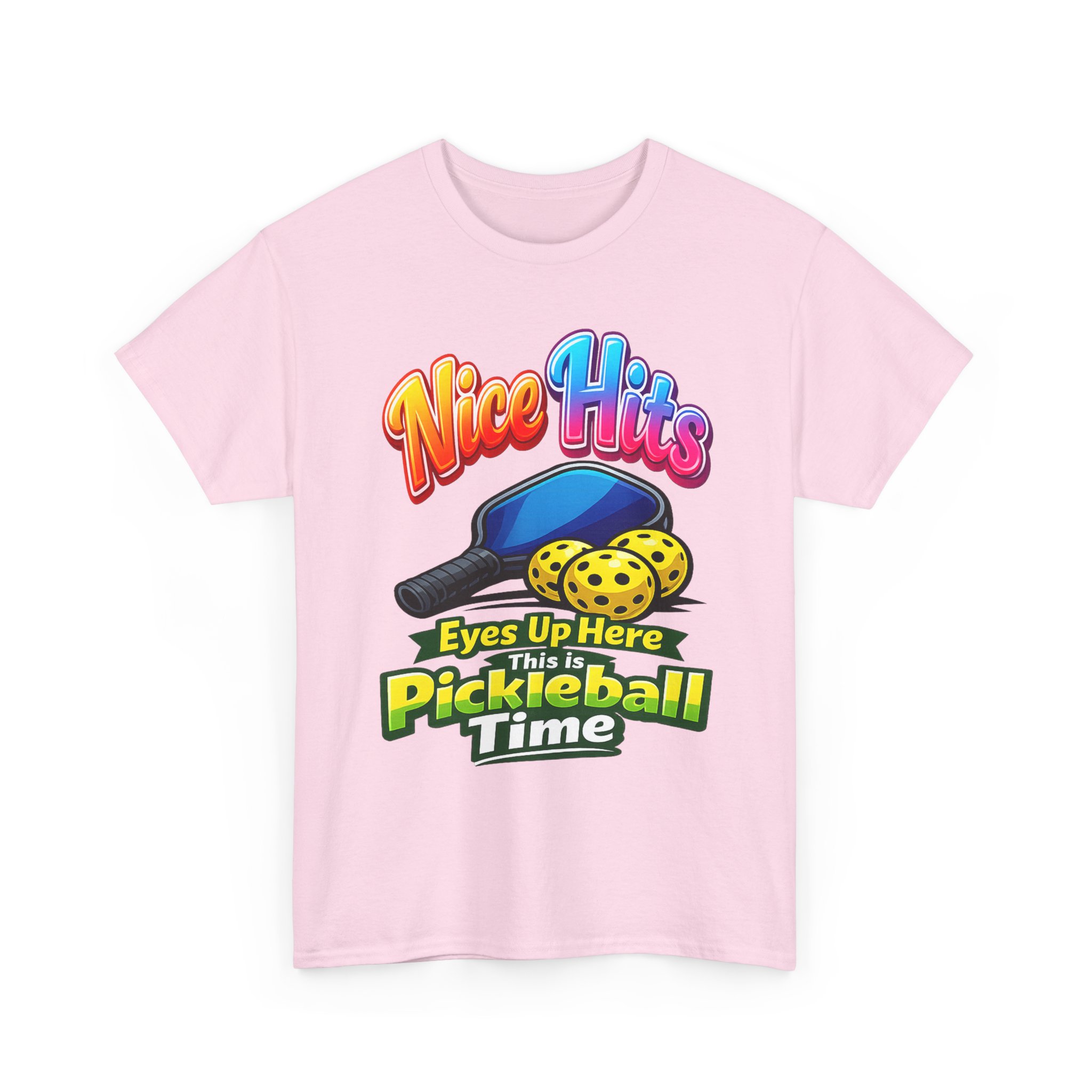 ππ Nice Hits!β’ Eyes Up Here Pickleball T-Shirt | Funny Women's Pickleball Tee | Summer of Pickleball | FREE Shipping πΊπΈ - Image 7