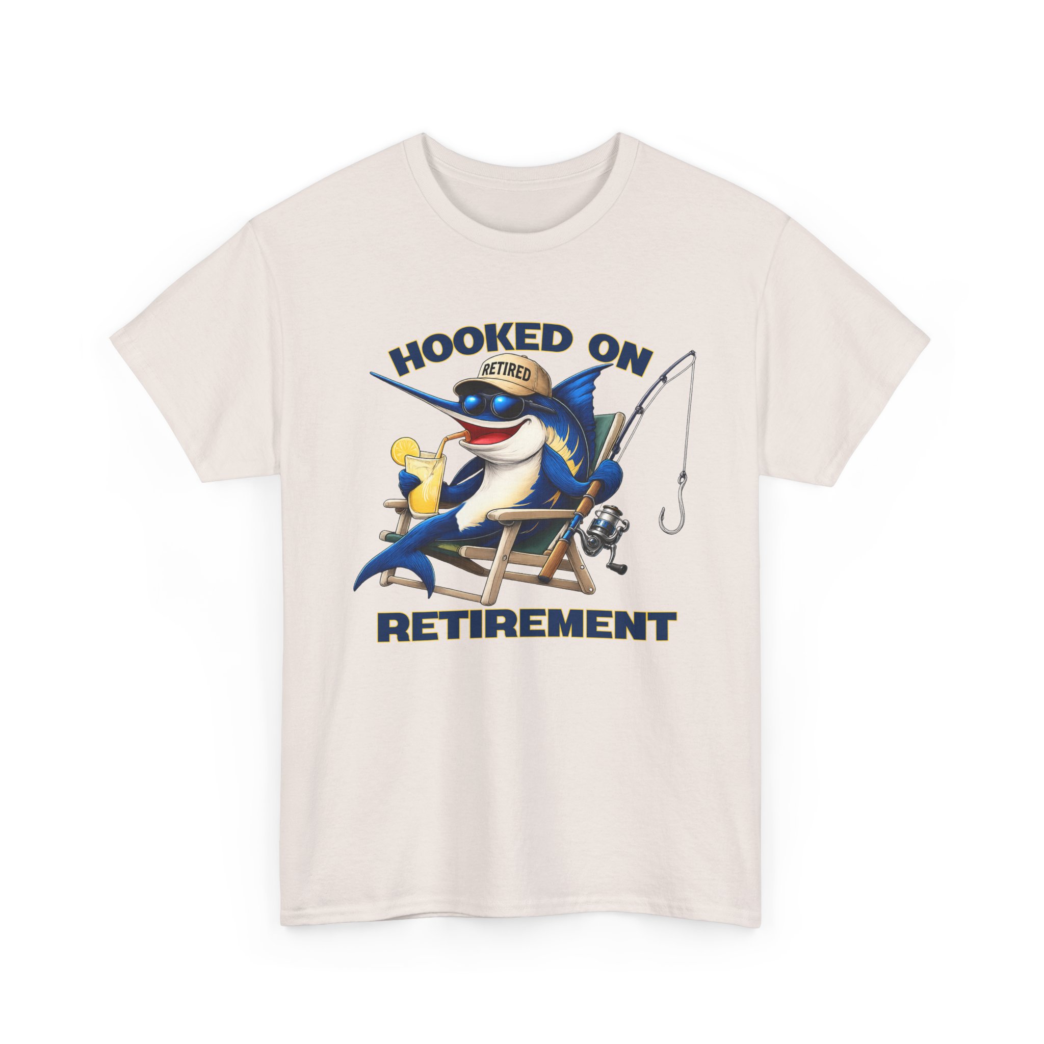 Hooked On Retirement Fishing Shirt | Funny Retired Fisherman Marlin Tee | Fish Florida Retirement Gift | Retired and Loving It - Image 7