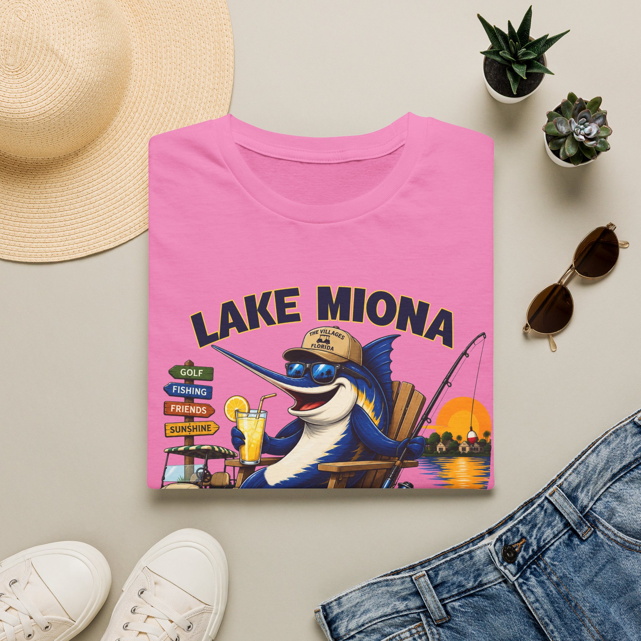 Lake Miona State of Mind™ | The Villages Florida Fishing & Golf Cart Lifestyle Shirt | Free Shipping - Image 21
