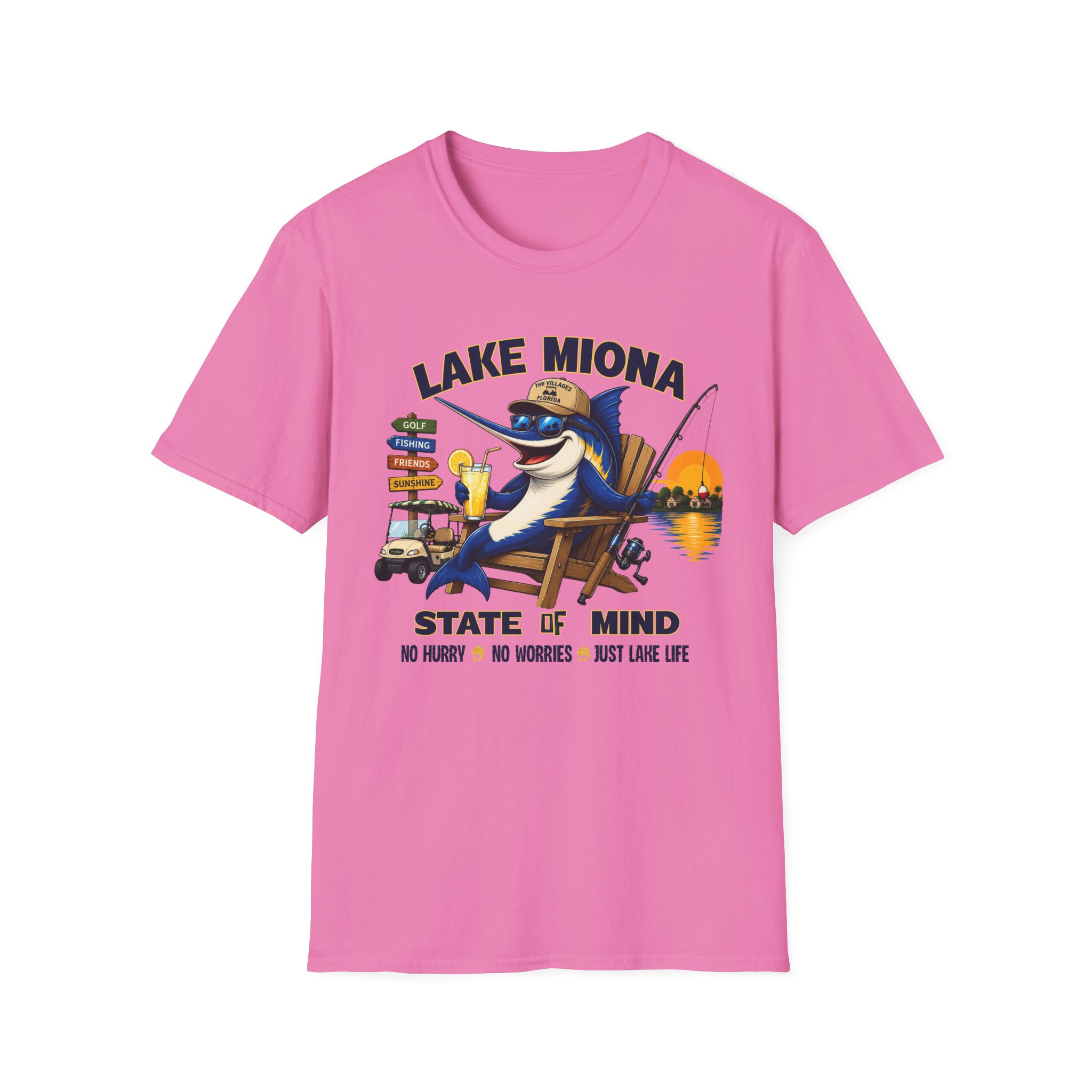 Lake Miona State of Mind™ | The Villages Florida Fishing & Golf Cart Lifestyle Shirt | Free Shipping - Image 23