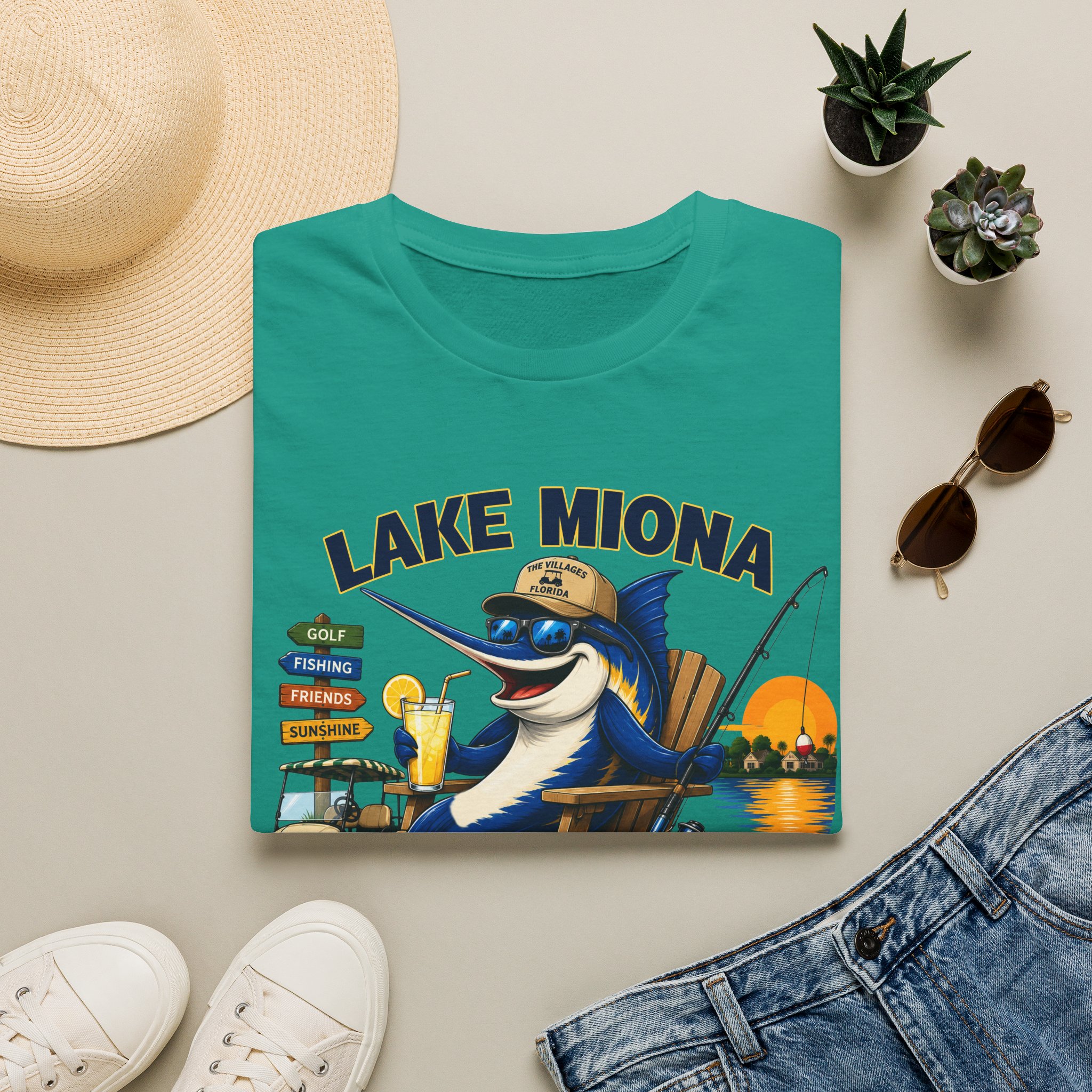 Lake Miona State of Mind™ | The Villages Florida Fishing & Golf Cart Lifestyle Shirt | Free Shipping - Image 17
