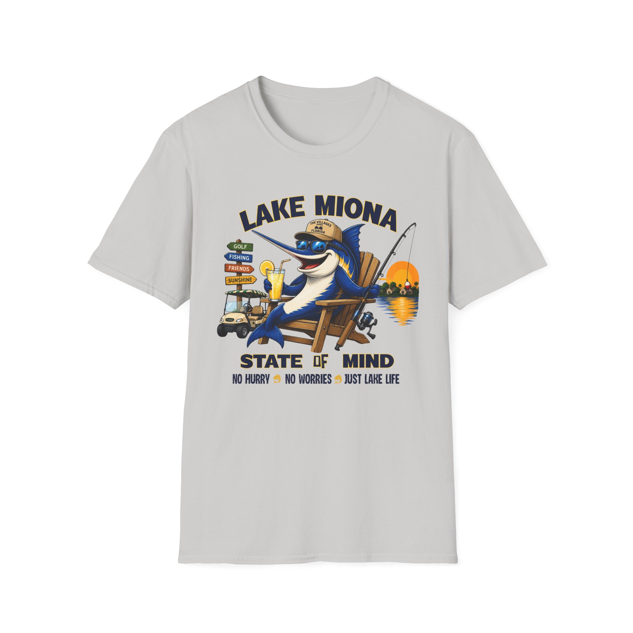 Lake Miona State of Mind™ | The Villages Florida Fishing & Golf Cart Lifestyle Shirt | Free Shipping - Image 11