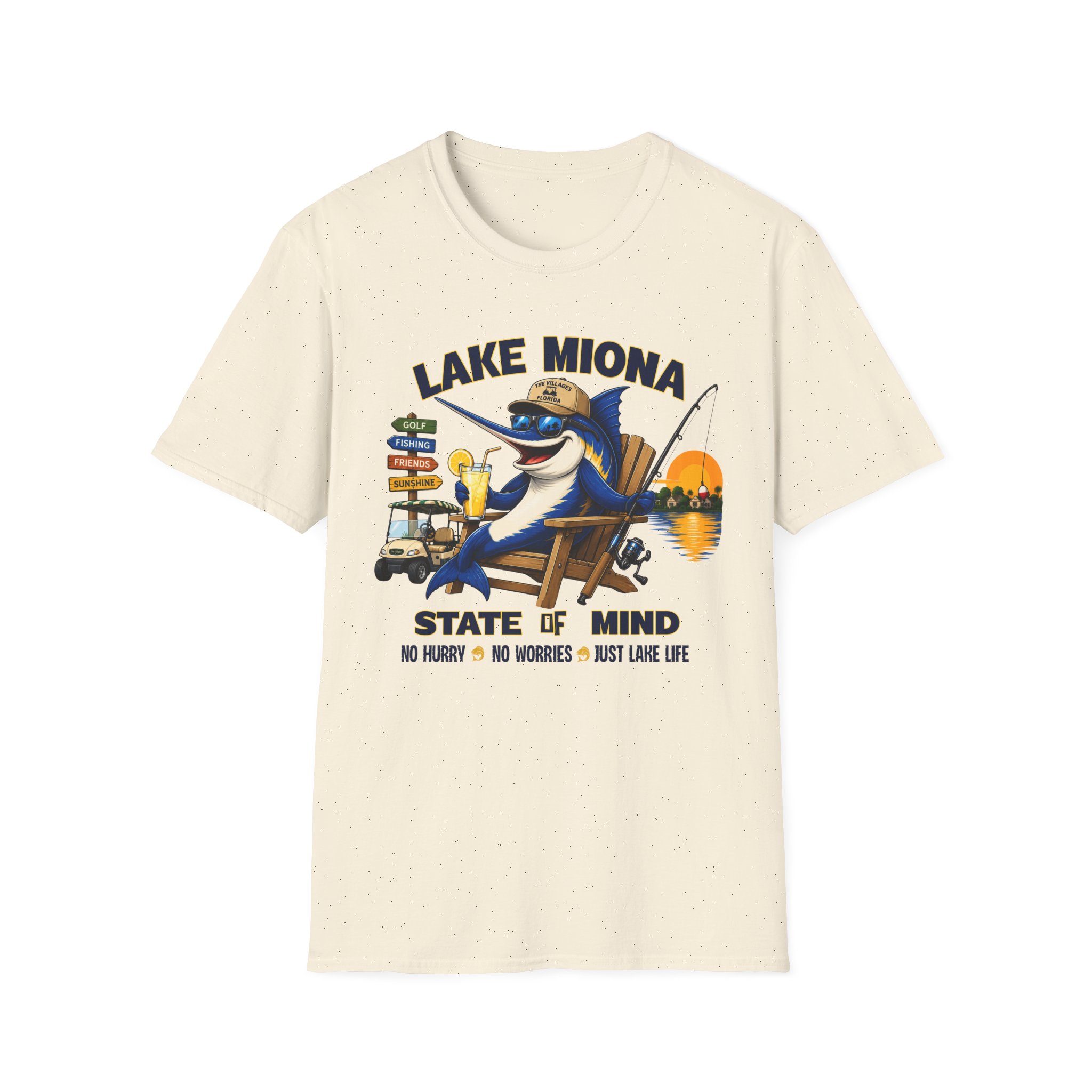 Lake Miona State of Mind™ | The Villages Florida Fishing & Golf Cart Lifestyle Shirt | Free Shipping - Image 15