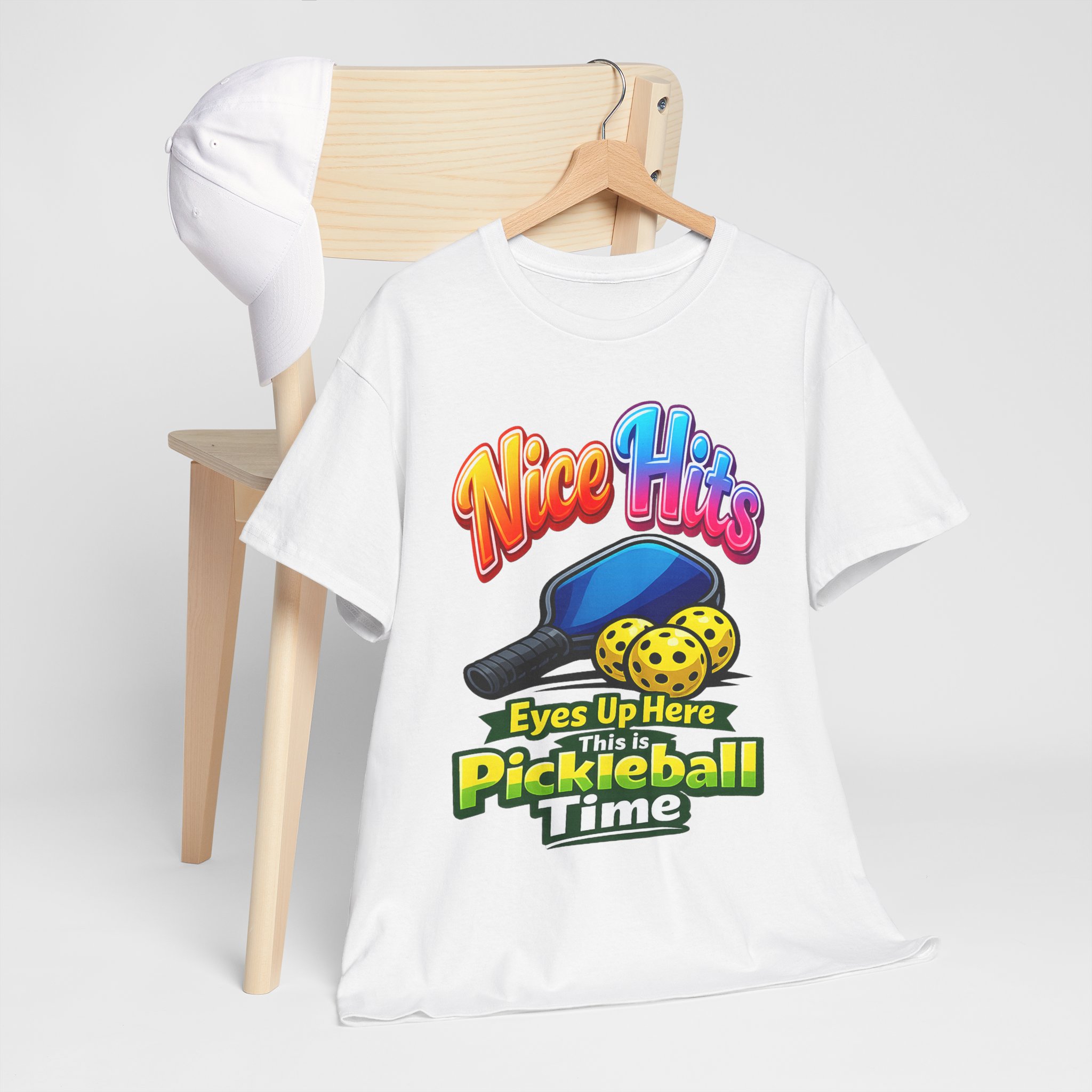 ππ Nice Hits!β’ Eyes Up Here Pickleball T-Shirt | Funny Women's Pickleball Tee | Summer of Pickleball | FREE Shipping πΊπΈ - Image 11