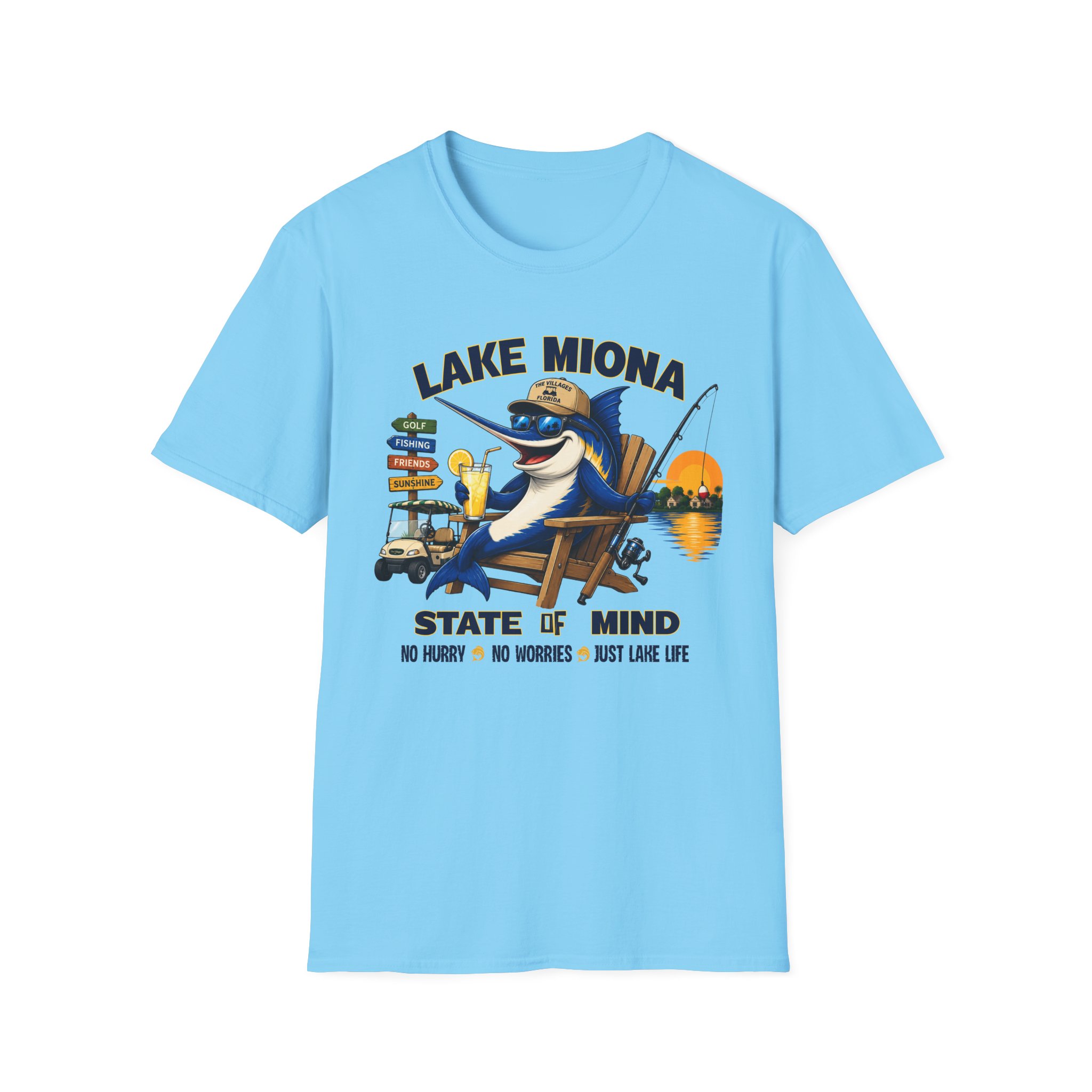 Lake Miona State of Mind™ | The Villages Florida Fishing & Golf Cart Lifestyle Shirt | Free Shipping