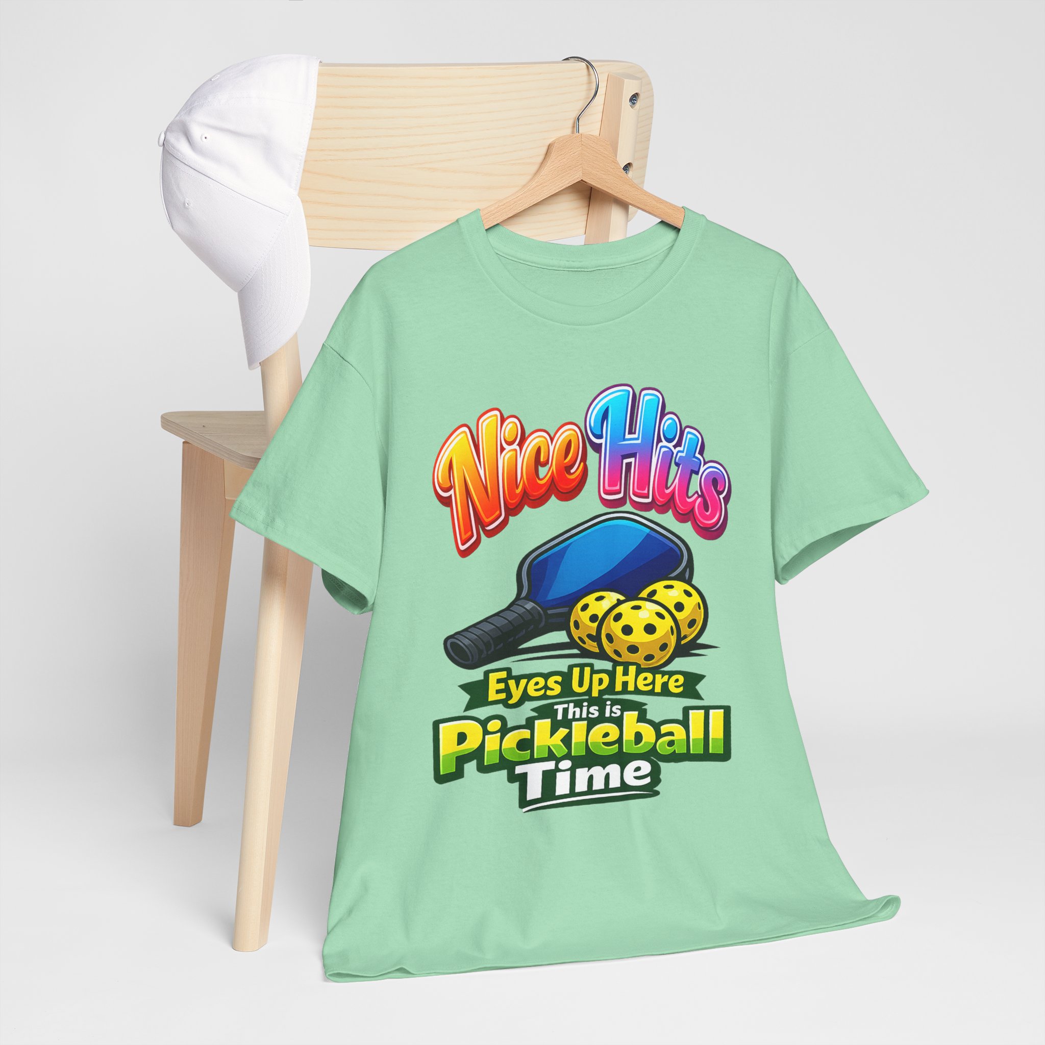 ππ Nice Hits!β’ Eyes Up Here Pickleball T-Shirt | Funny Women's Pickleball Tee | Summer of Pickleball | FREE Shipping πΊπΈ - Image 17