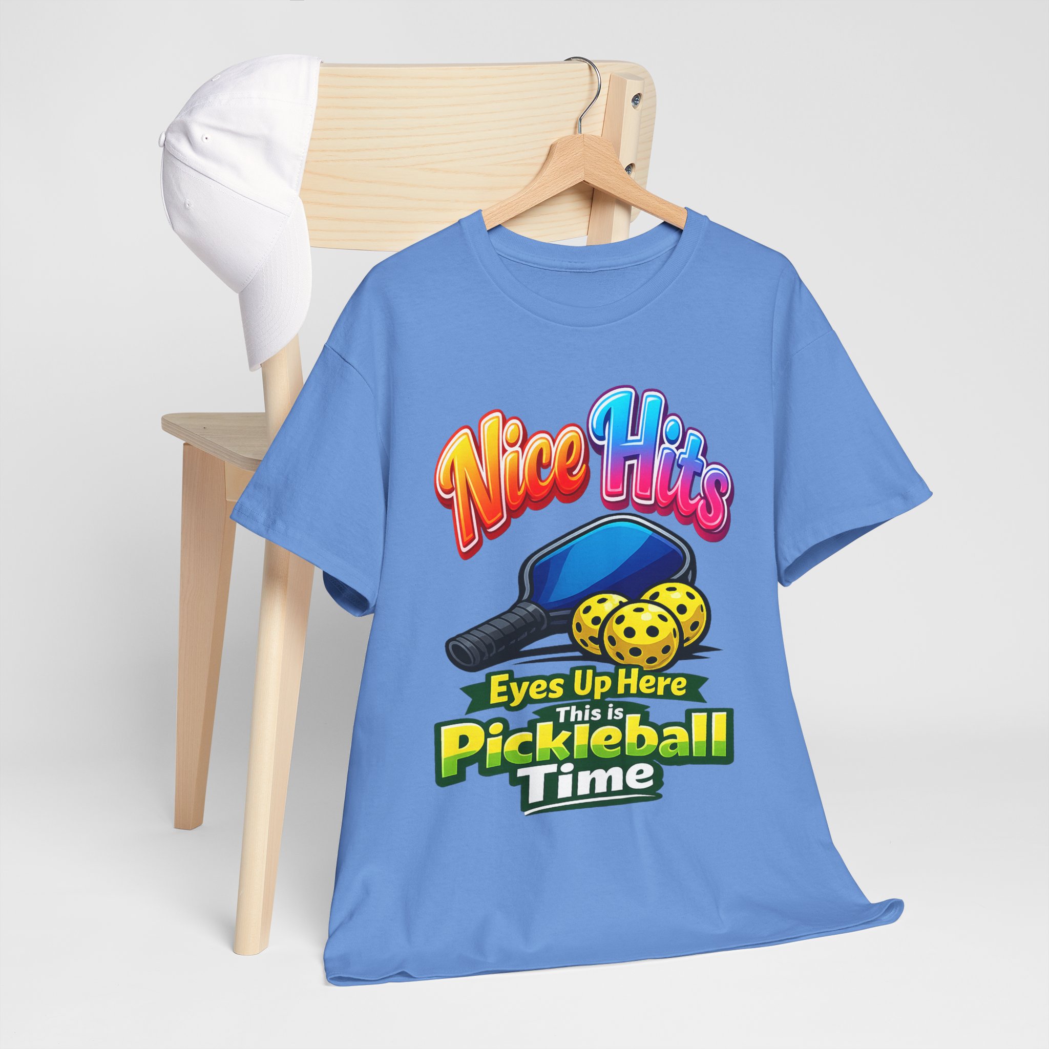 ππ Nice Hits!β’ Eyes Up Here Pickleball T-Shirt | Funny Women's Pickleball Tee | Summer of Pickleball | FREE Shipping πΊπΈ - Image 5