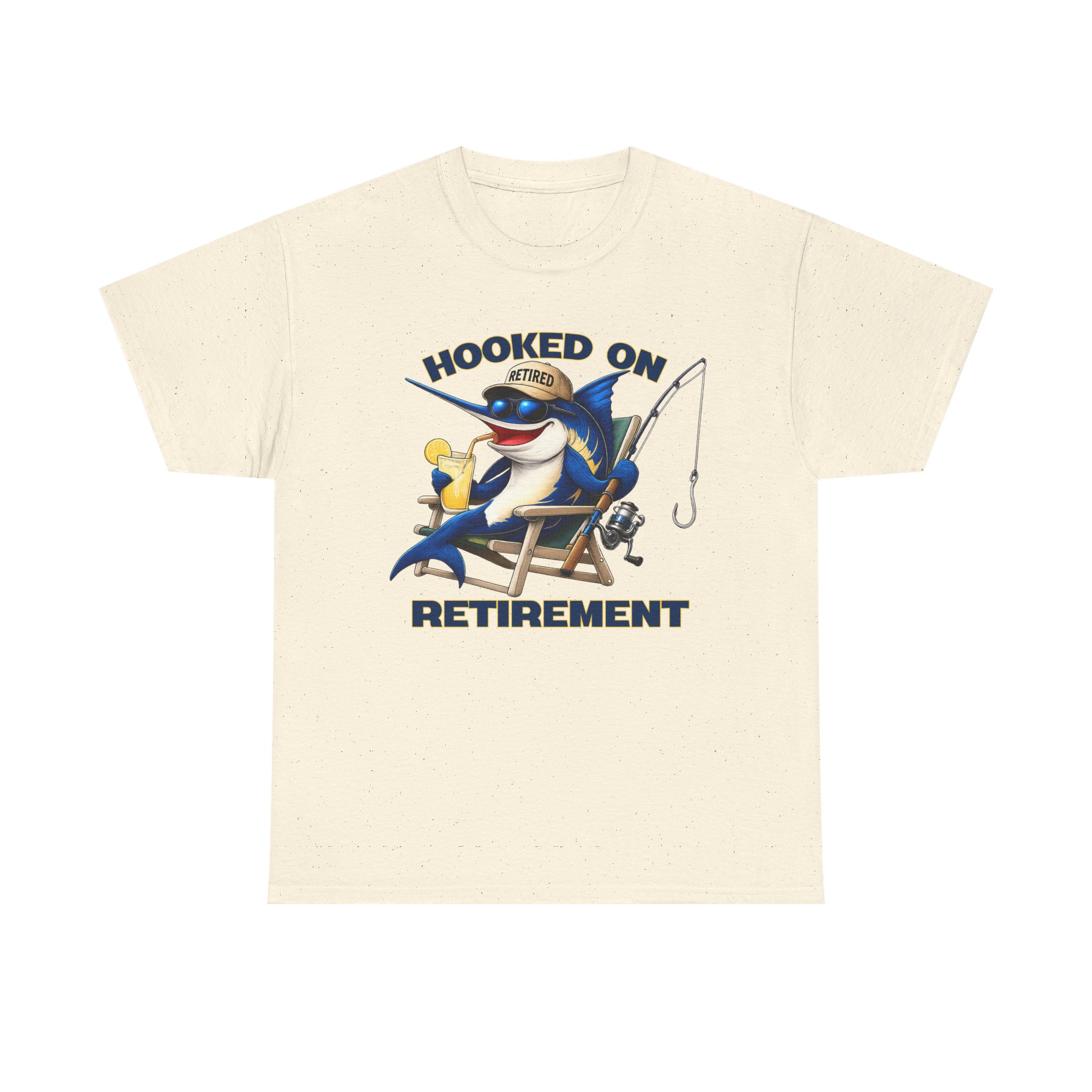 Hooked On Retirement Fishing Shirt | Funny Retired Fisherman Marlin Tee | Fish Florida Retirement Gift | Retired and Loving It - Image 9