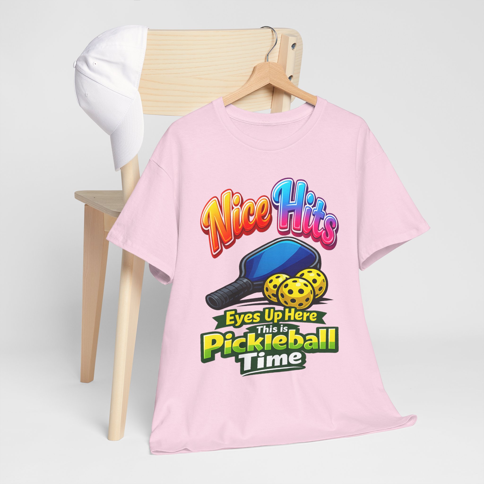 ππ Nice Hits!β’ Eyes Up Here Pickleball T-Shirt | Funny Women's Pickleball Tee | Summer of Pickleball | FREE Shipping πΊπΈ - Image 8