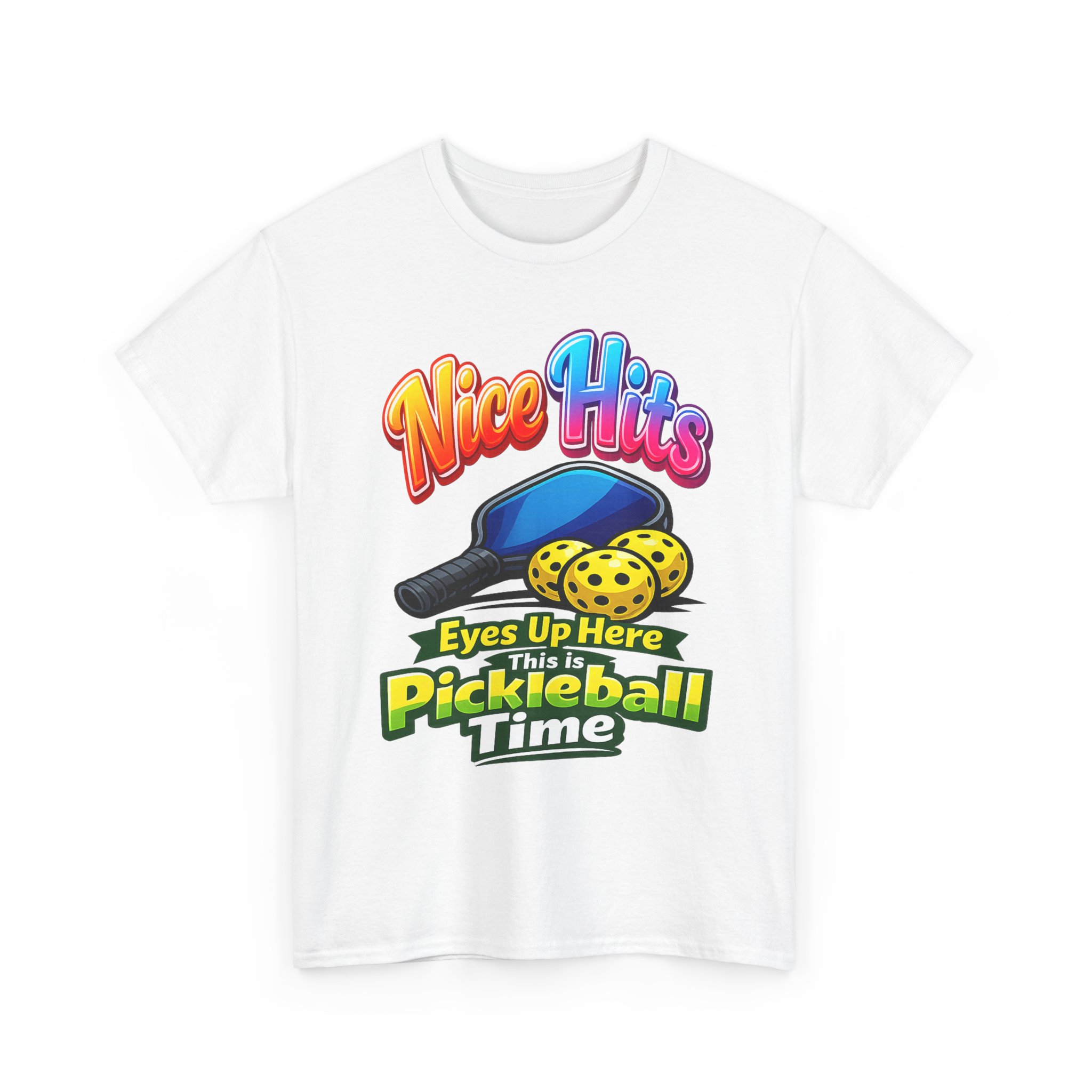 ππ Nice Hits!β’ Eyes Up Here Pickleball T-Shirt | Funny Women's Pickleball Tee | Summer of Pickleball | FREE Shipping πΊπΈ - Image 10