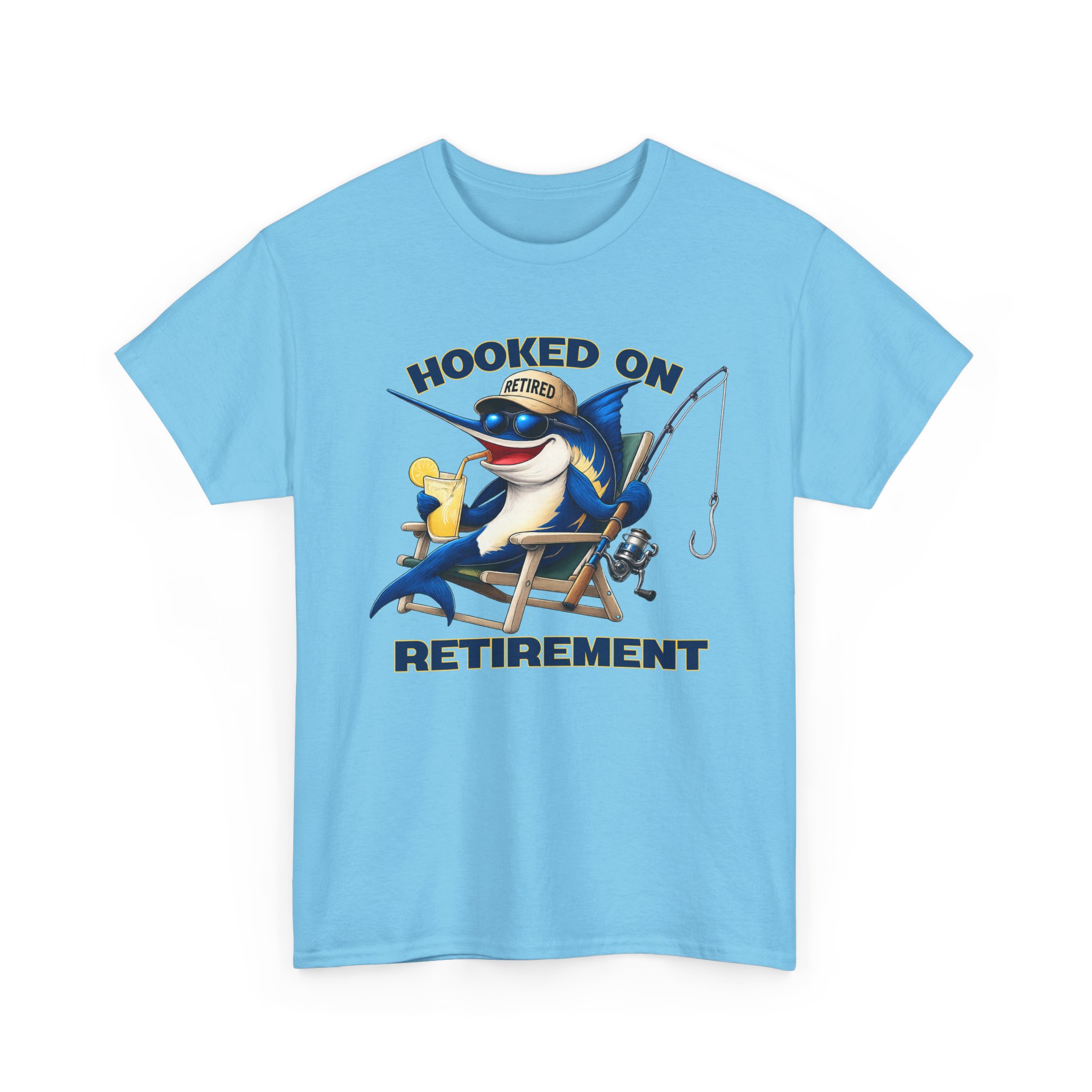 Hooked On Retirement Fishing Shirt | Funny Retired Fisherman Marlin Tee | Fish Florida Retirement Gift | Retired and Loving It - Image 19